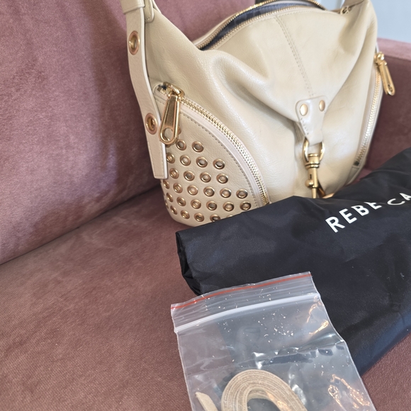 Rebecca Minkoff Cream Shoulder Bag with Gold Accents - Picture 7 of 7